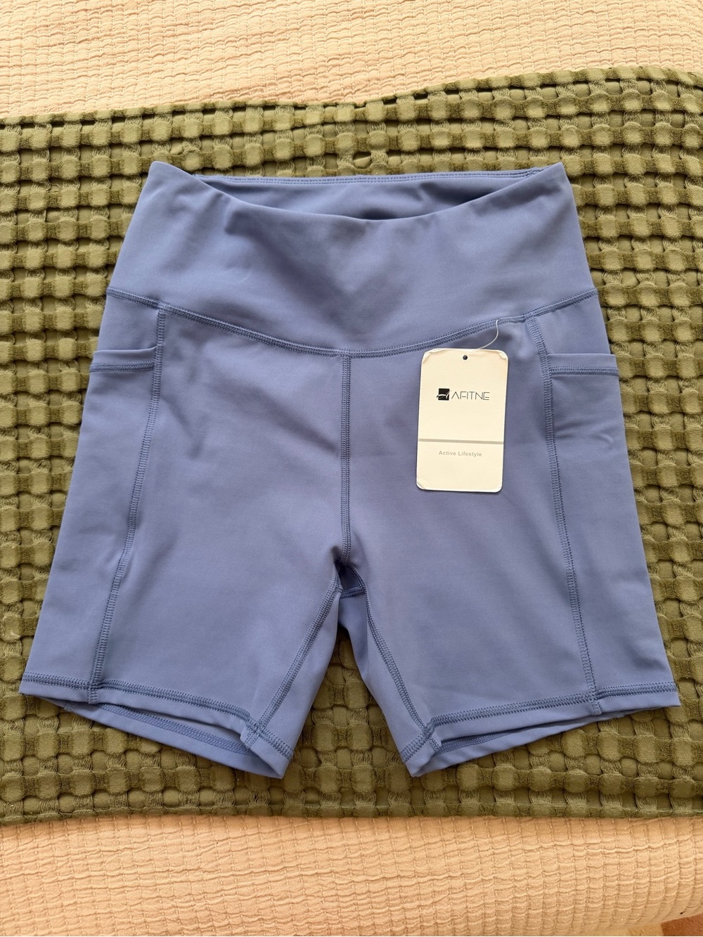 Afitne Amazon Blue Bike Shorts Pockets S NWT Sold Out *Price Firm*